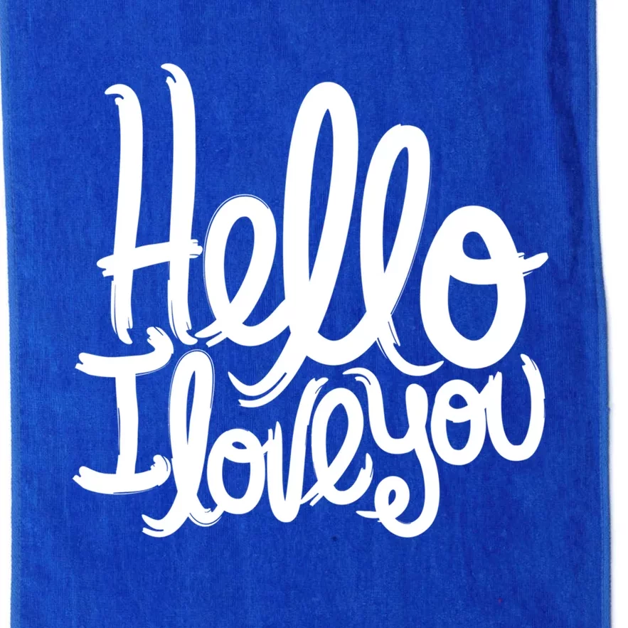 Valentine's Day Gift Meaningful Gift Hello I Love You Gift Platinum Collection Golf Towel