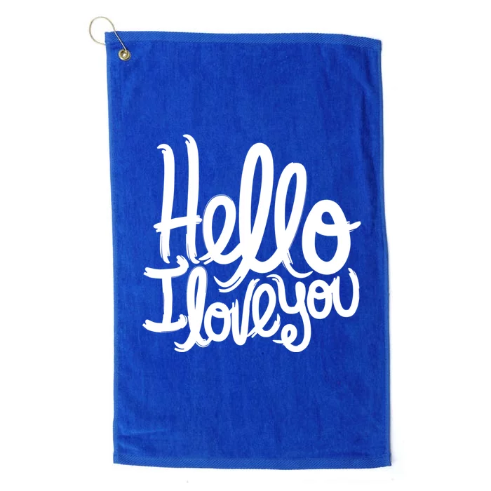 Valentine's Day Gift Meaningful Gift Hello I Love You Gift Platinum Collection Golf Towel