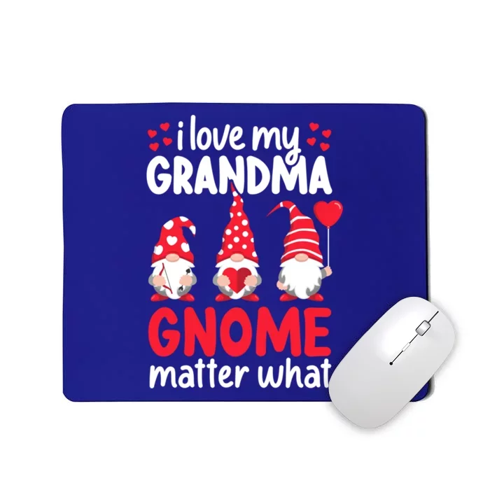 Valentines Day Grandma Love Gnomes Red Heart Funny Cool Gift Mousepad