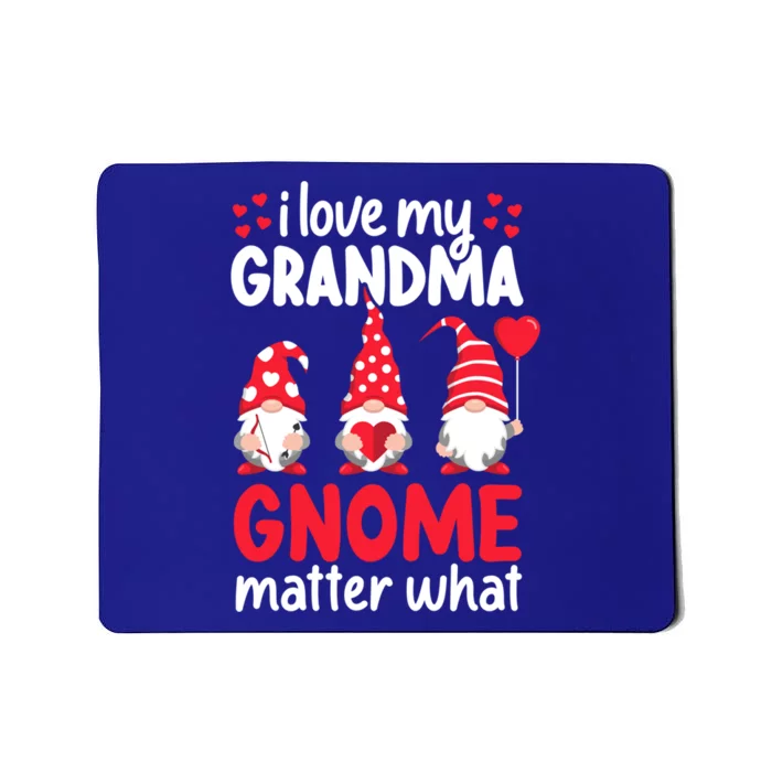 Valentines Day Grandma Love Gnomes Red Heart Funny Cool Gift Mousepad