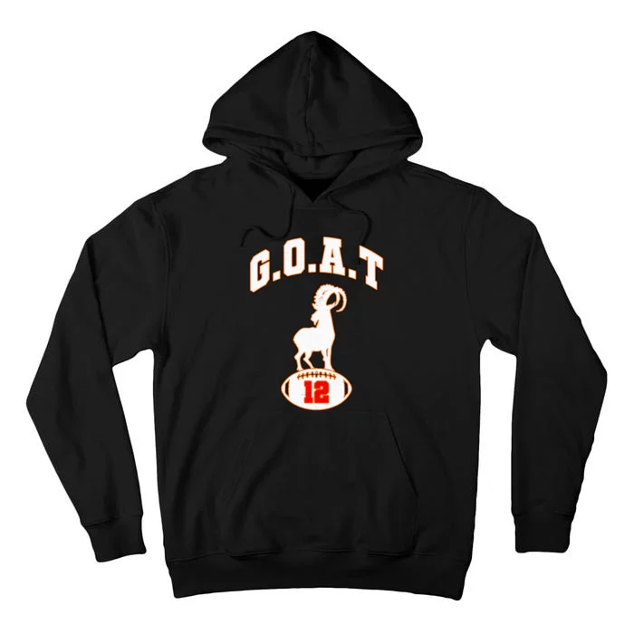 Vintage Distressed Goat 12 Football Tall Hoodie