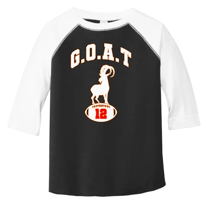 Vintage Distressed Goat 12 Football Toddler Fine Jersey T-Shirt