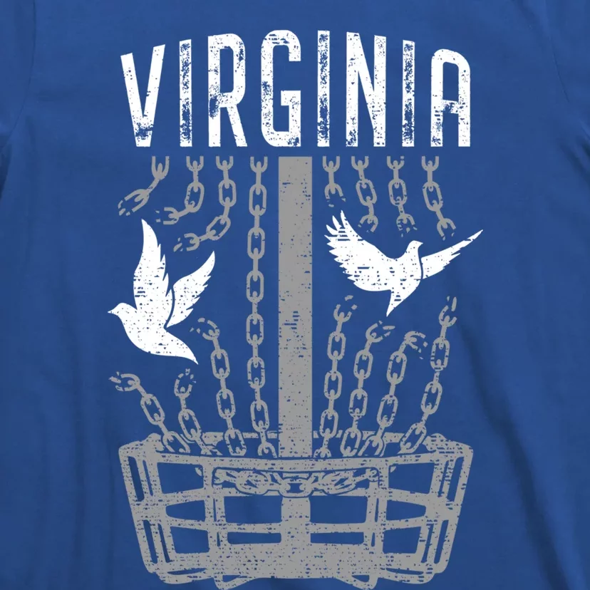 Virginia Disc Golf Player Breaking Chains Birdie Gift T-Shirt