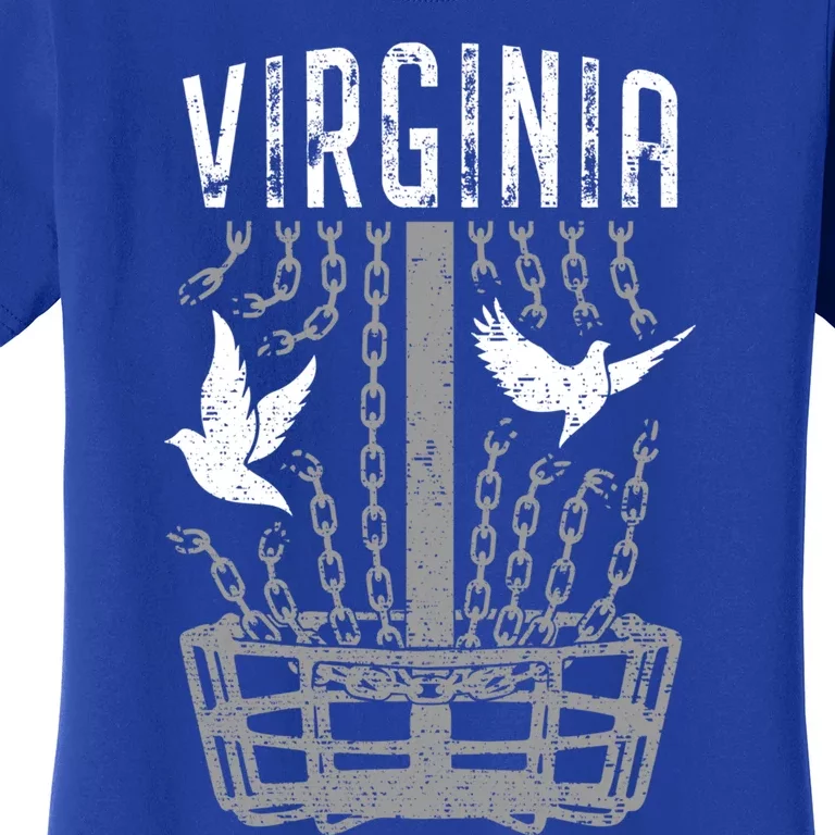 Virginia Disc Golf Player Breaking Chains Birdie Gift Women's T-Shirt