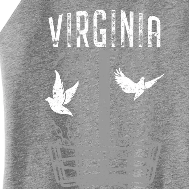 Virginia Disc Golf Player Breaking Chains Birdie Gift Women’s Perfect Tri Rocker Tank