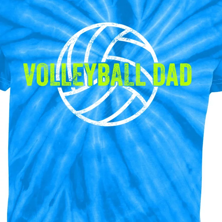 Volleyball Dad Gift For Father From Daughter Volleyball Cool Gift Kids Tie-Dye T-Shirt