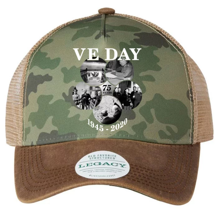 Ve Day Gift 75th Anniversary (5) Funny Gift Legacy Tie Dye Trucker Hat