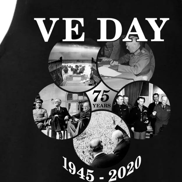 Ve Day Gift 75th Anniversary (5) Funny Gift Ladies Tri-Blend Wicking Tank