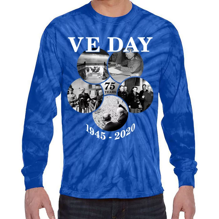 Ve Day Gift 75th Anniversary (5) Funny Gift Tie-Dye Long Sleeve Shirt