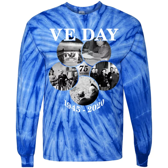 Ve Day Gift 75th Anniversary (5) Funny Gift Tie-Dye Long Sleeve Shirt