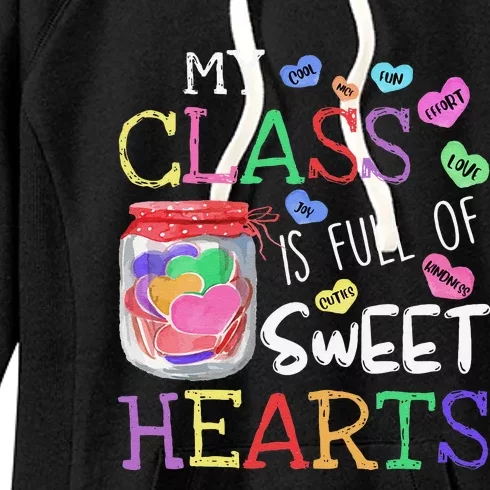 Valentines Day Gift For Teachers Cute Valentines Teacher Cute Women's Fleece Hoodie