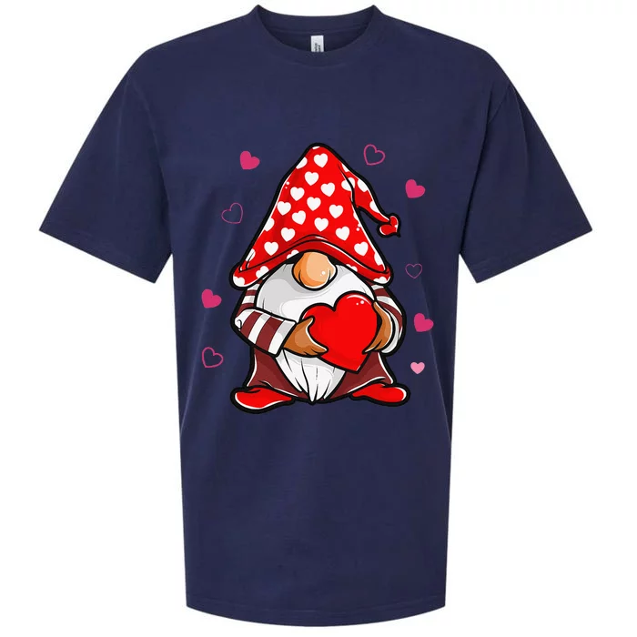 Valentines Day Gnome Love Funnys Sueded Cloud Jersey T-Shirt