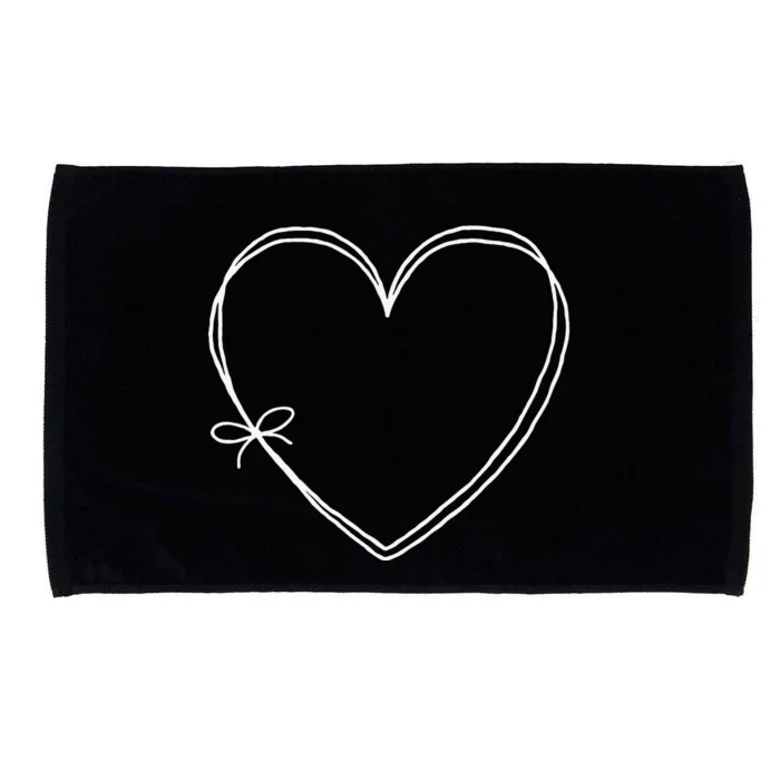 Valentines Day Graphic Cute Women Love Knot Hearts Red Microfiber Hand Towel