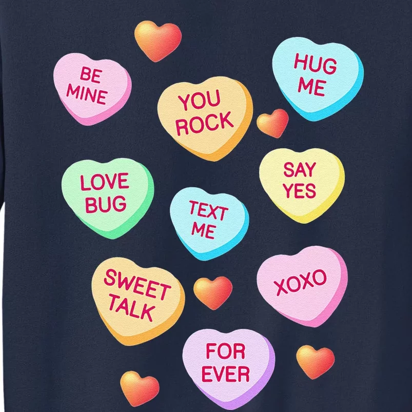 Valentine's Day Heart Candy Design For Woman & Tank Top Sweatshirt