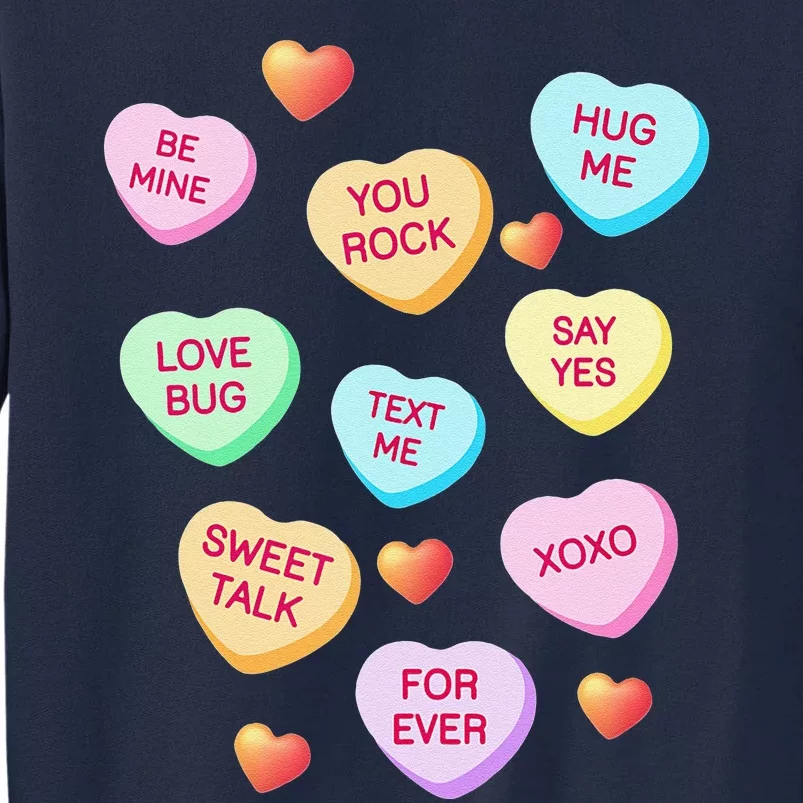 Valentine's Day Heart Candy Design For Woman & Tank Top Tall Sweatshirt