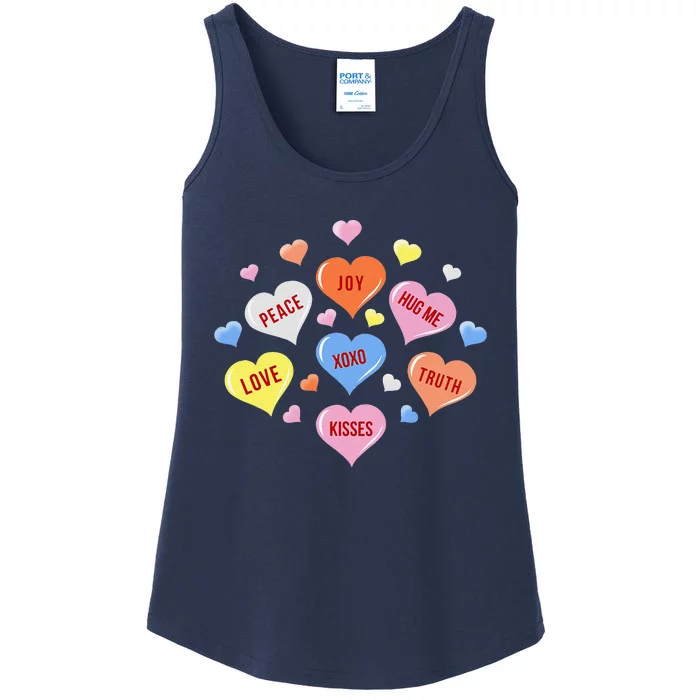 Valentine's Day Heart Candys Ladies Essential Tank