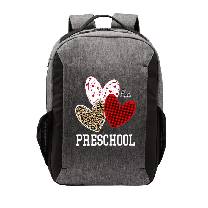 Valentines Day Hearts Leopard Red Plaid Preschool Teacher Cool Gift Vector Backpack