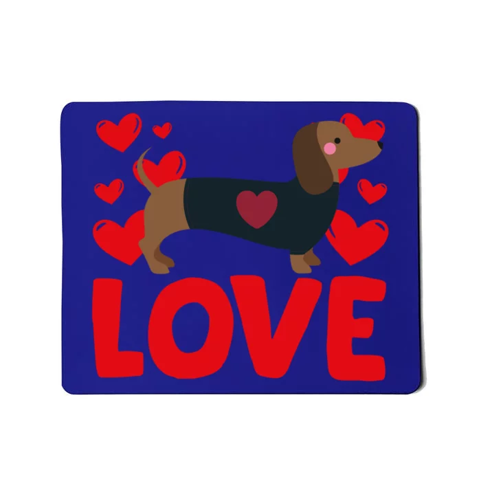 ValentineS Day Hearts Love Dachshund Animal Lovers Cool Gift Mousepad