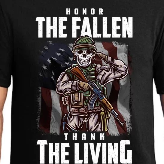 Veterans Day Honor The Fallen Thank The Living Cool Gift Pajama Set