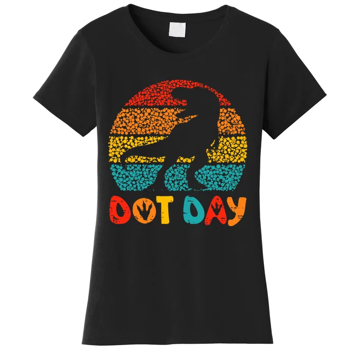 Vintage Dinosaur Happy Dot Day Women's T-Shirt