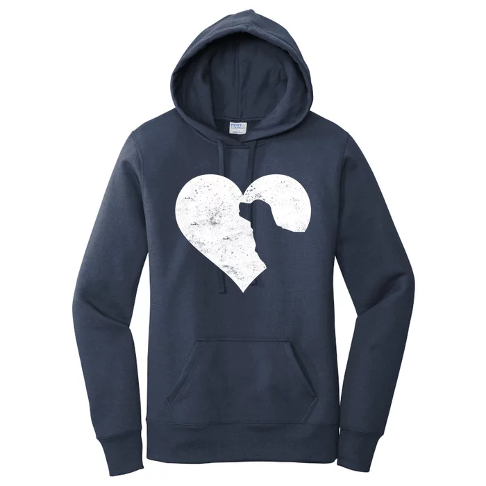 Valentine's Day Heart Cute Labrador Dog Lover Dog Mom Dad Meaningful Gift Women's Pullover Hoodie