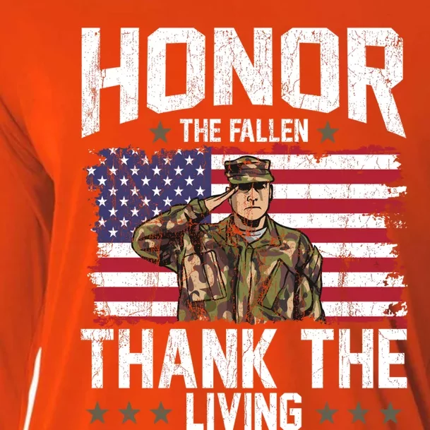 Veterans Day Honor The Fallen Military Veteran Gift Cooling Performance Long Sleeve Crew