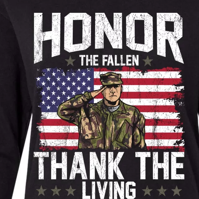 Veterans Day Honor The Fallen Military Veteran Gift Womens Cotton Relaxed Long Sleeve T-Shirt