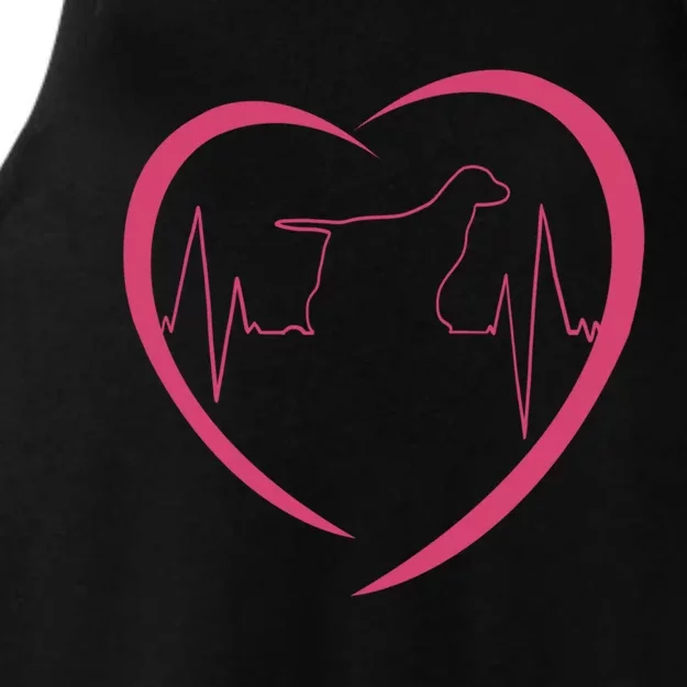 Valentine's Day Heartbeat Labrador Retriever Love Dog Lovers Gift Ladies Tri-Blend Wicking Tank