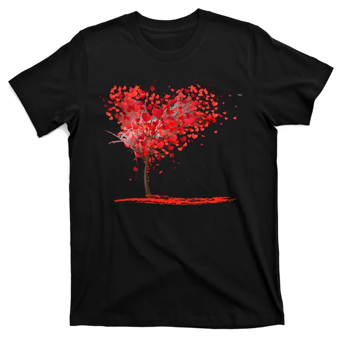 Valentines Day Heart Shaped Tree T-Shirt