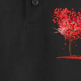 Valentines Day Heart Shaped Tree Dry Zone Grid Performance Polo