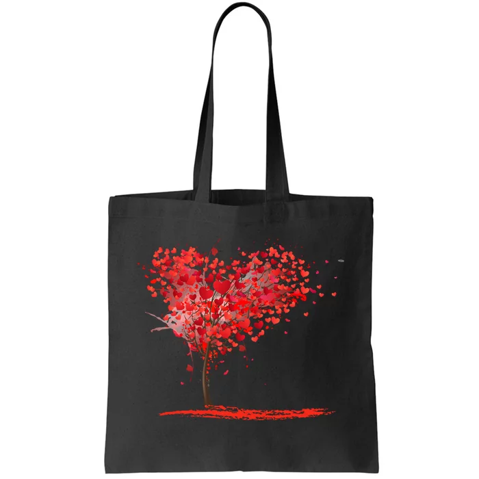 Valentines Day Heart Shaped Tree Tote Bag