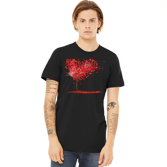 Valentines Day Heart Shaped Tree Premium T-Shirt