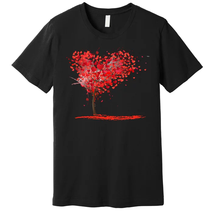 Valentines Day Heart Shaped Tree Premium T-Shirt