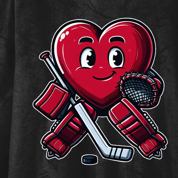 ValentineS Day Heart Ice Hockey Goalie Hooded Wearable Blanket