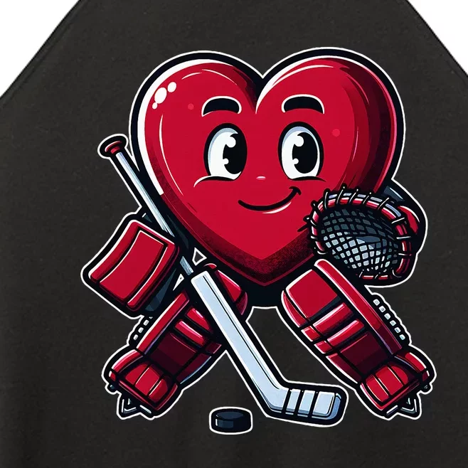 ValentineS Day Heart Ice Hockey Goalie Women’s Perfect Tri Rocker Tank