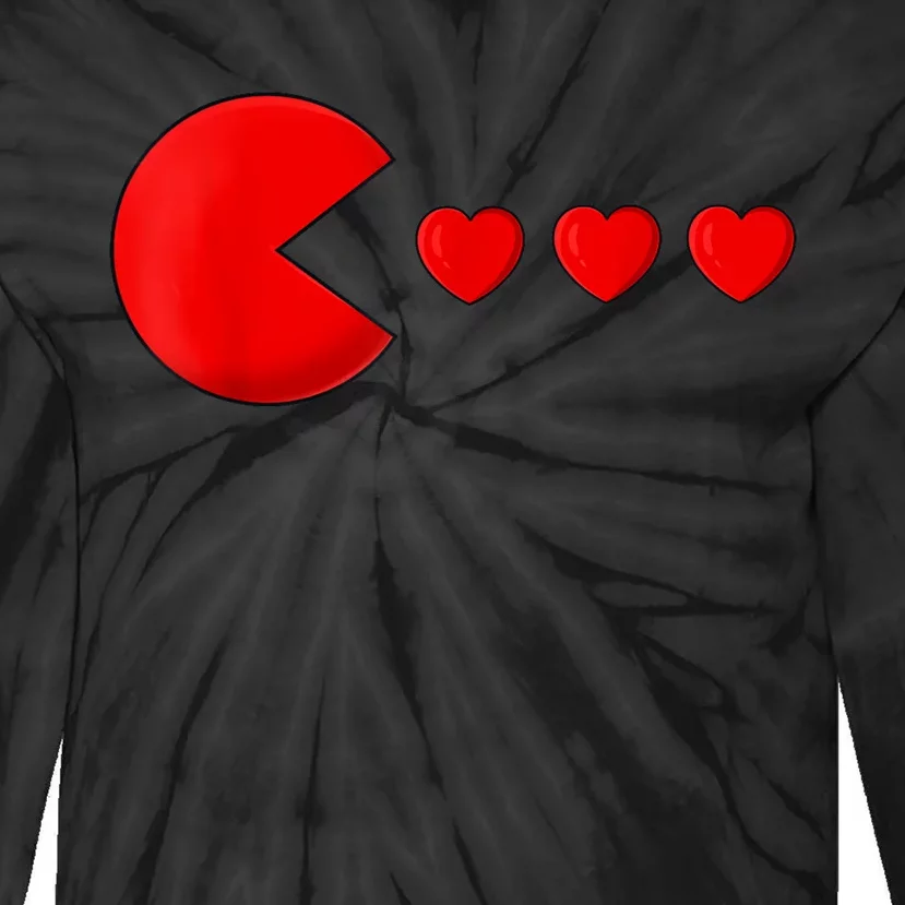 Valentines Day Hearts Funny Tie-Dye Long Sleeve Shirt