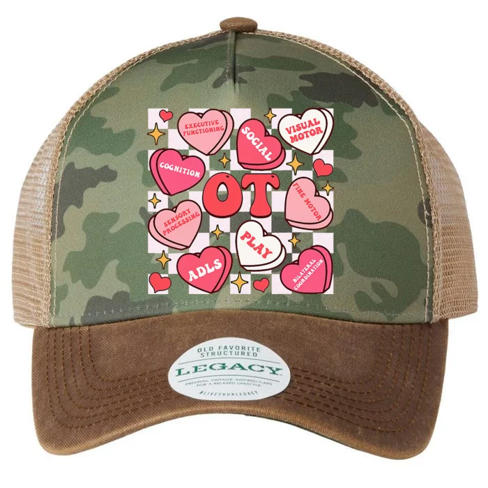 Valentines Day Heart Occupational Therapist Ot Therapy Legacy Tie Dye Trucker Hat