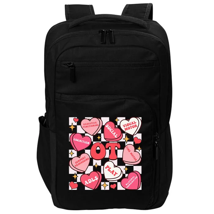 Valentines Day Heart Occupational Therapist Ot Therapy Impact Tech Backpack