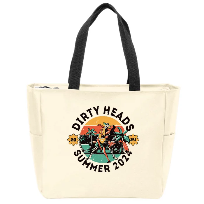 Vintage Dirty Heads Funny Zip Tote Bag