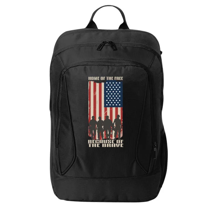 Veterans Day Home Of The Free Because Of The Brave Gift City Backpack