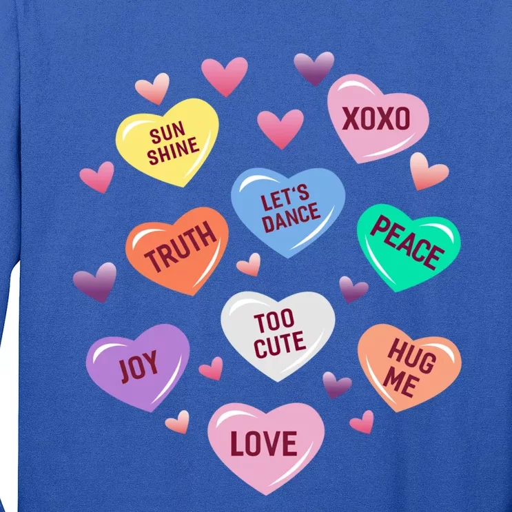 Valentines Day Heart Candy Design And Gift Long Sleeve Shirt