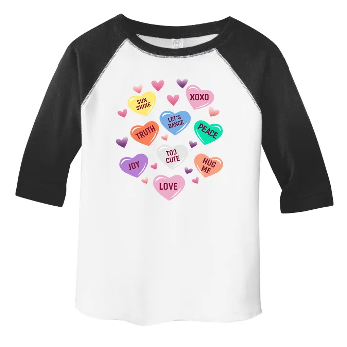 Valentines Day Heart Candy Design And Gift Toddler Fine Jersey T-Shirt