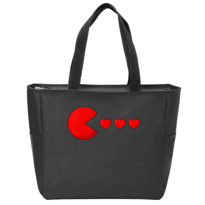 Valentines Day Hearts Funny Zip Tote Bag