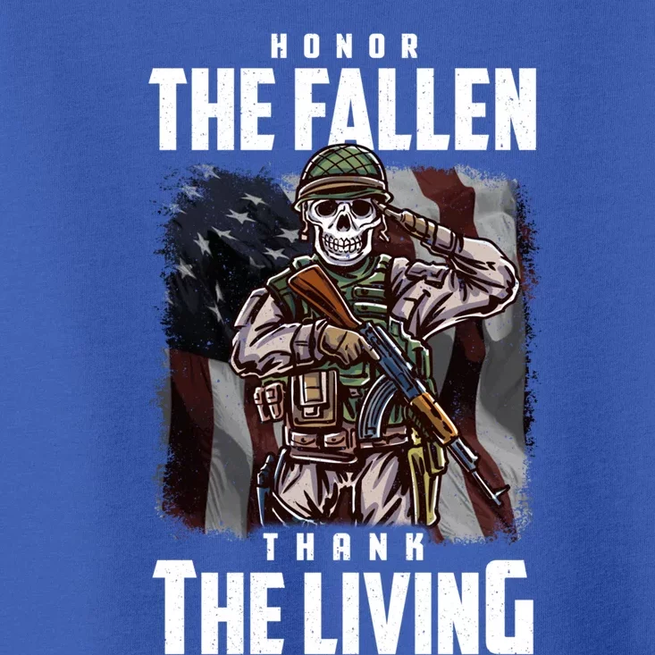 Veterans Day Honor The Fallen Thank The Living Gift Toddler T-Shirt