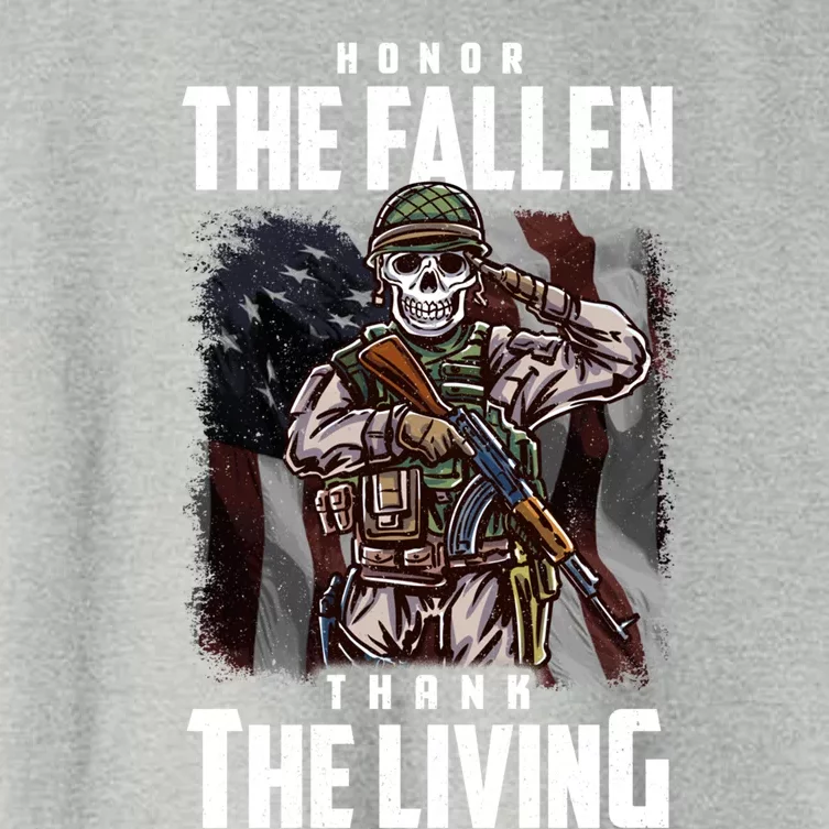 Veterans Day Honor The Fallen Thank The Living Gift Women's Crop Top Tee