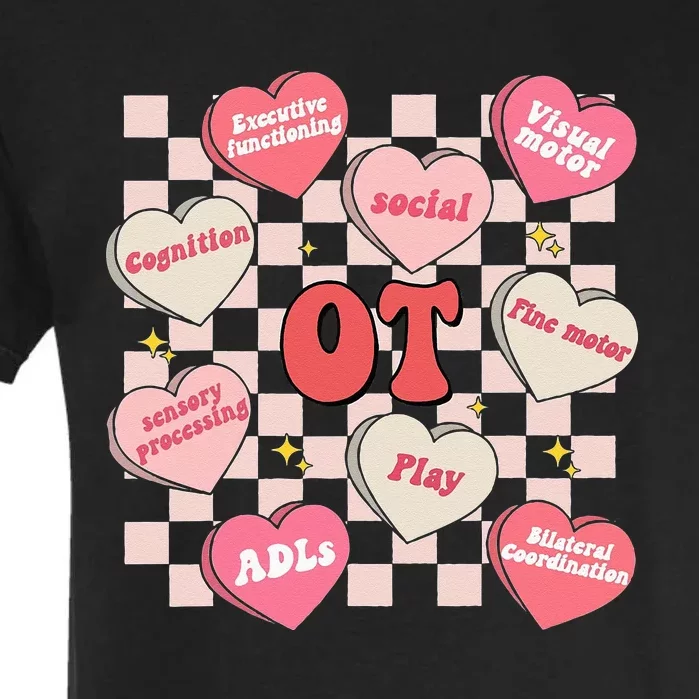 Valentines Day Heart Occupational Therapist OT Therapy Garment-Dyed Heavyweight T-Shirt