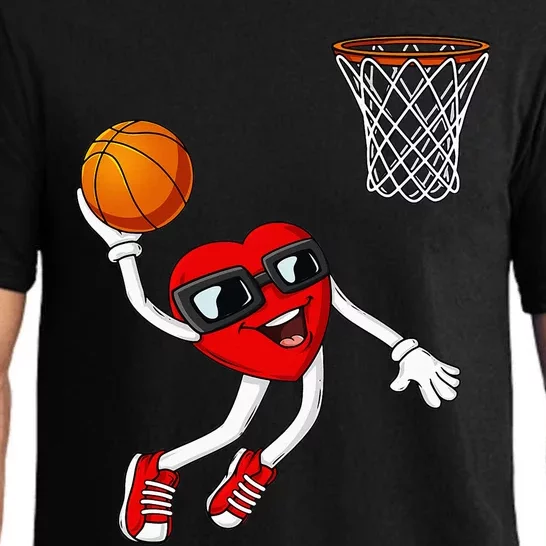 Valentines Day Heart Dunking Basketball Pajama Set