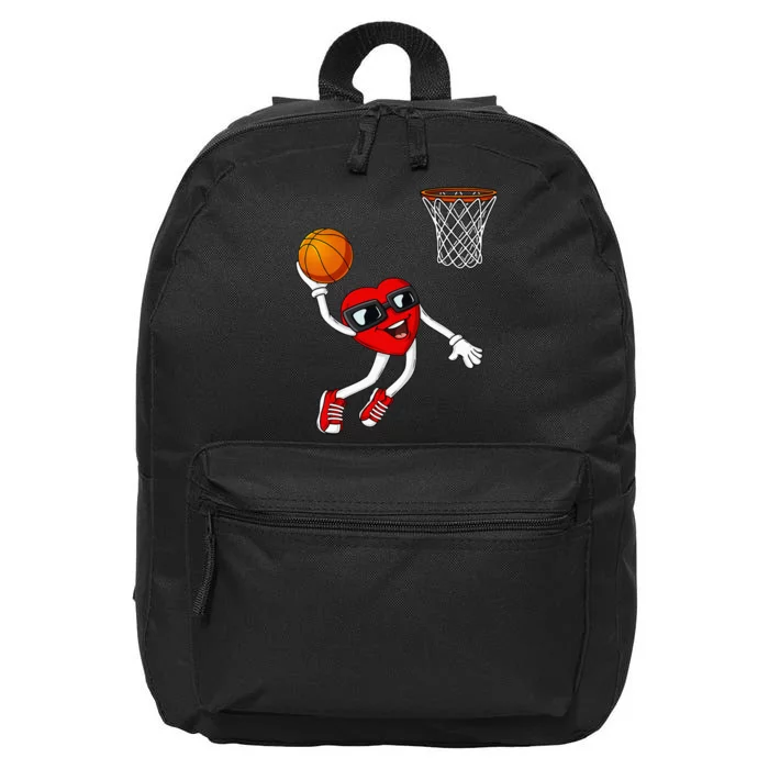 Valentines Day Heart Dunking Basketball 16 in Basic Backpack