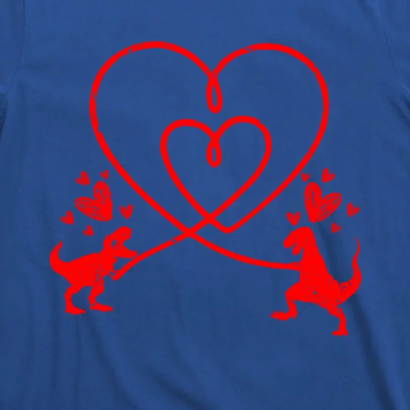 Valentines Day Heart Dinosaur T Rex Adults Gift T-Shirt