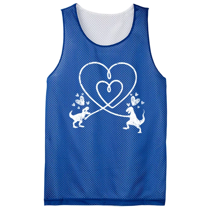 Valentines Day Heart Dinosaur T Rex Adults Gift Mesh Reversible Basketball Jersey Tank